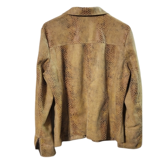 Dialogue Faux Snake Skin Leather Jacket size M - Picture 2 of 7